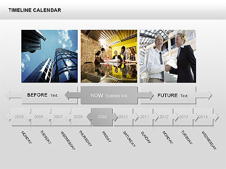 Timeline kalender, Dia 10, 00346, Timelines & Calendars — PoweredTemplate.com