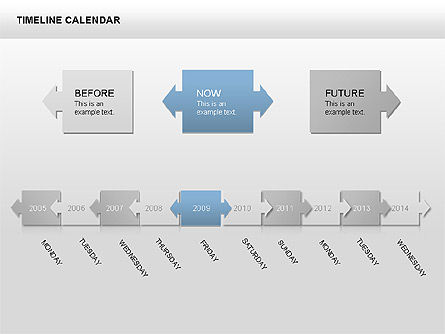Timeline kalender, Dia 8, 00346, Timelines & Calendars — PoweredTemplate.com