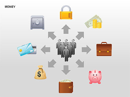 Financiële proces pictogrammen, Dia 14, 00347, Icoontjes — PoweredTemplate.com
