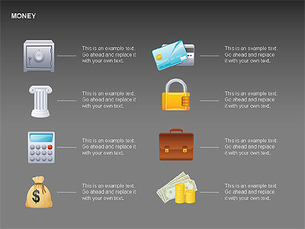 Iconos de proceso financiero, Diapositiva 2, 00347, Iconos — PoweredTemplate.com