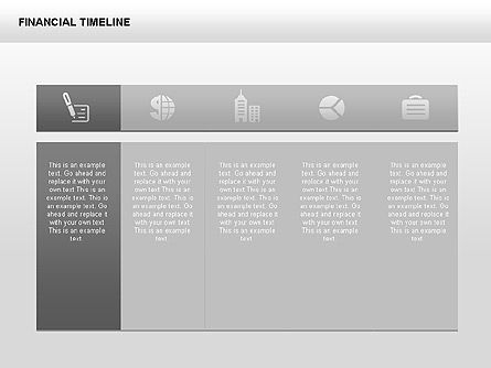 Monochrome Financial Timeline, Slide 11, 00348, Timelines & Calendars — PoweredTemplate.com