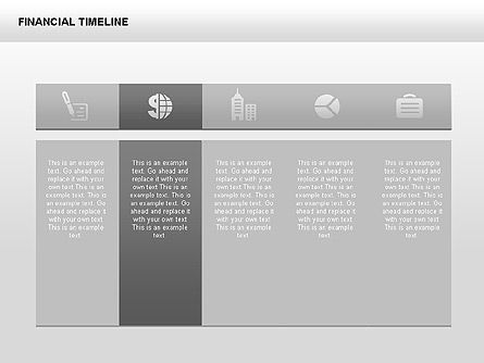 Monochrome Financial Timeline, Slide 12, 00348, Timelines & Calendars — PoweredTemplate.com