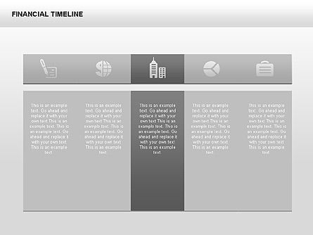 Monochrome Financial Timeline, Slide 13, 00348, Timelines & Calendars — PoweredTemplate.com