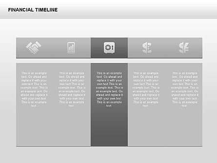Monochrome Financial Timeline, Slide 18, 00348, Timelines & Calendars — PoweredTemplate.com