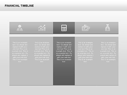 Monochrome Financial Timeline, Slide 8, 00348, Timelines & Calendars — PoweredTemplate.com