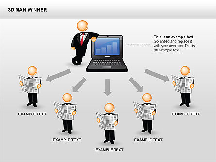 Bagan Pemenang Pria 3d, Slide 11, 00352, Bentuk — PoweredTemplate.com