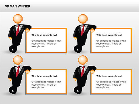 Bagan Pemenang Pria 3d, Slide 4, 00352, Bentuk — PoweredTemplate.com