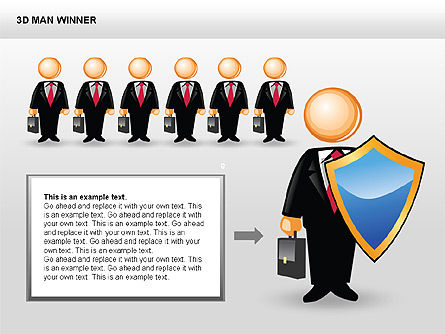 Bagan Pemenang Pria 3d, Slide 9, 00352, Bentuk — PoweredTemplate.com