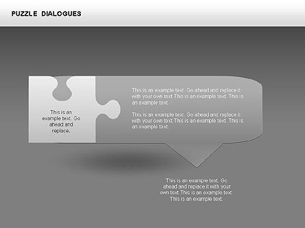 Puzzle Dialog Shapes, Slide 15, 00353, Puzzle Diagrams — PoweredTemplate.com