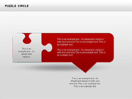 Formas de diálogo del rompecabezas, Diapositiva 7, 00353, Diagramas de puzzle — PoweredTemplate.com
