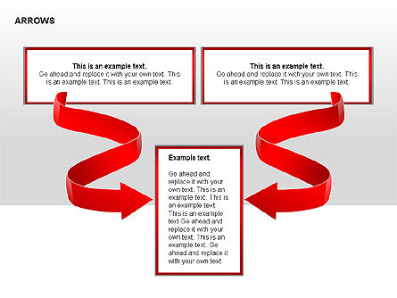 Rode pijlen collectie diagrammen, Dia 10, 00354, Figuren — PoweredTemplate.com