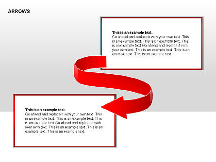 Rode pijlen collectie diagrammen, Dia 11, 00354, Figuren — PoweredTemplate.com