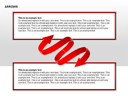 Diagram Tanda Panah Merah, Slide 13, 00354, Bentuk — PoweredTemplate.com