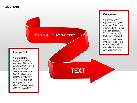 Rode pijlen collectie diagrammen, Dia 5, 00354, Figuren — PoweredTemplate.com