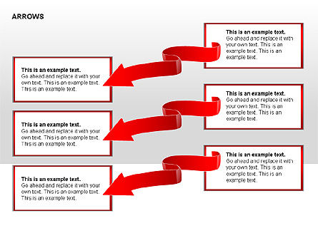 Frecce rosse diagrammi di raccolta, Slide 6, 00354, Forme — PoweredTemplate.com