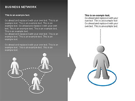 사람들 네트워크 차트, 파워 포인트 템플릿, 00356, 그래프 차트 — PoweredTemplate.com