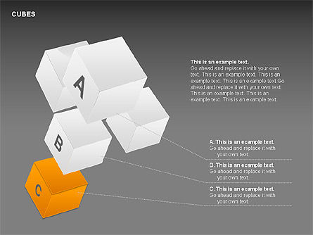 3D-perspectief kubussen collectie, Dia 10, 00358, Figuren — PoweredTemplate.com