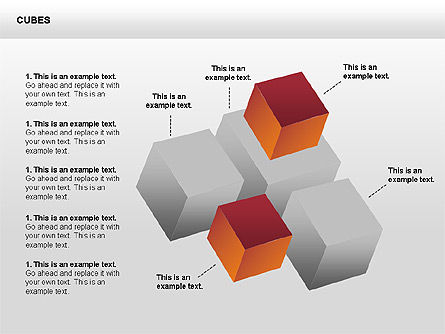 3D Perspective Cubes Collection, Slide 6, 00358, Shapes — PoweredTemplate.com
