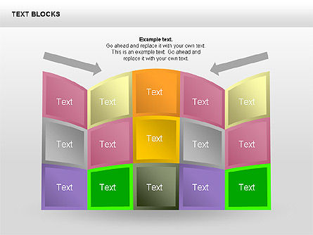 Text blocks collection de formes, Diapositive 10, 00359, Formes — PoweredTemplate.com
