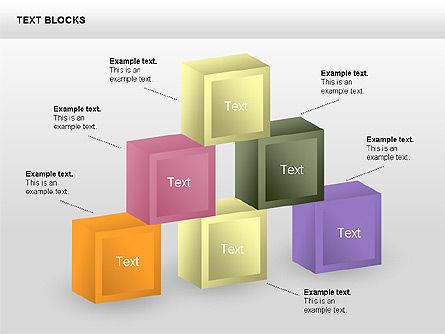I blocchi di testo forme di raccolta, Slide 12, 00359, Forme — PoweredTemplate.com