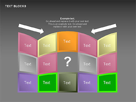 Text blocks collection de formes, Diapositive 13, 00359, Formes — PoweredTemplate.com