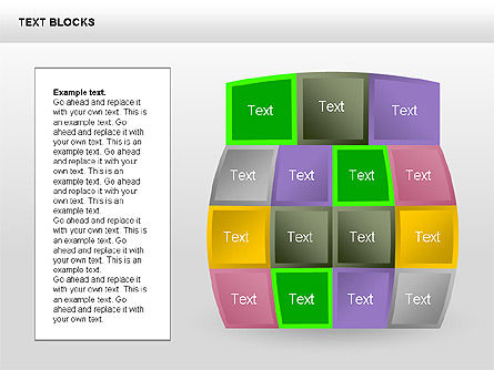 Text blocks collection de formes, Diapositive 6, 00359, Formes — PoweredTemplate.com