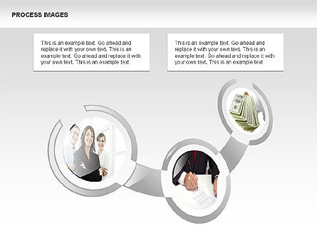 Diagrammes de processus avec des images, Diapositive 8, 00363, Schémas de procédés — PoweredTemplate.com