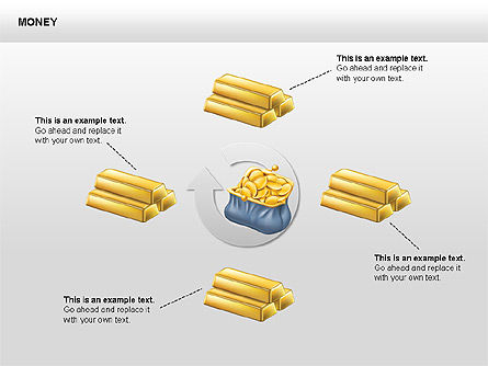 Free Money Shapes, Slide 14, 00367, Process Diagrams — PoweredTemplate.com