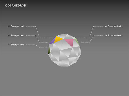 Icosahedron, Deslizar 19, 00369, Gráficos Matriciais — PoweredTemplate.com