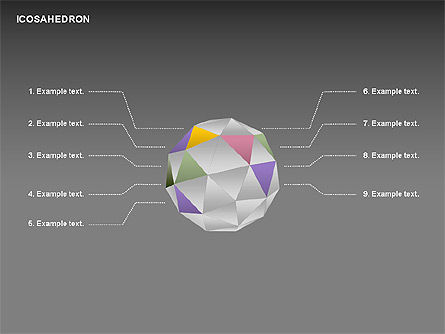 Icosahedron, Deslizar 23, 00369, Gráficos Matriciais — PoweredTemplate.com