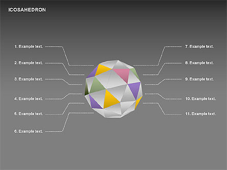 Icosaèdre, Diapositive 25, 00369, Graphiques matriciels — PoweredTemplate.com