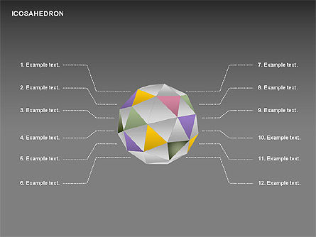 Icosahedron, Deslizar 26, 00369, Gráficos Matriciais — PoweredTemplate.com