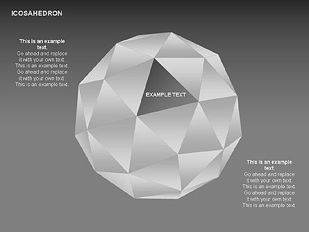 Icosaèdre, Diapositive 27, 00369, Graphiques matriciels — PoweredTemplate.com