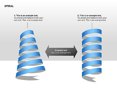 Spiral process chart collection, Deslizar 10, 00370, Diagramas de Etapas — PoweredTemplate.com