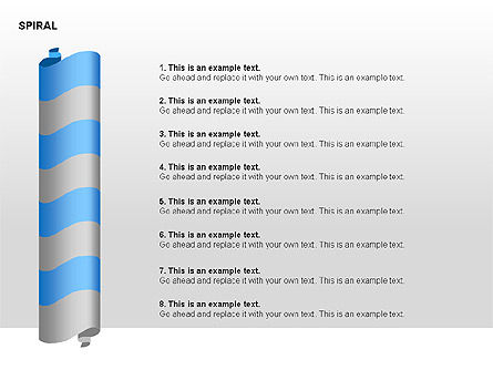 スパイラルプロセスチャートコレクション, スライド 11, 00370, 段階図 — PoweredTemplate.com