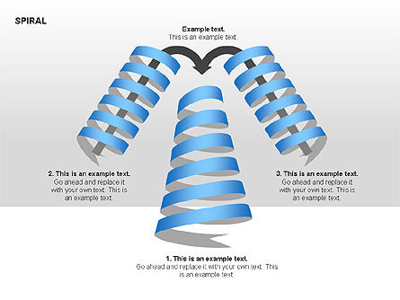 Spiral process chart collection, Deslizar 12, 00370, Diagramas de Etapas — PoweredTemplate.com