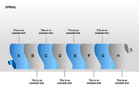 Spiral process chart collection, Deslizar 13, 00370, Diagramas de Etapas — PoweredTemplate.com