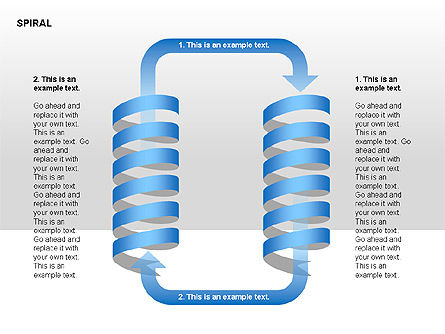 Spiral process chart collection, Deslizar 3, 00370, Diagramas de Etapas — PoweredTemplate.com