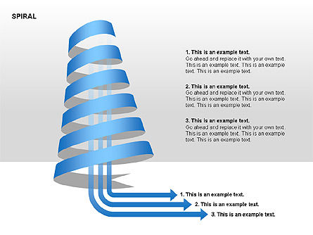 Collection de diagrammes de processus en spirale, Diapositive 5, 00370, Schémas d'étapes — PoweredTemplate.com