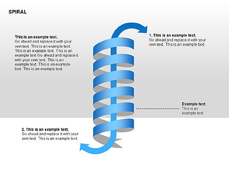 Spiral process chart collection, Deslizar 6, 00370, Diagramas de Etapas — PoweredTemplate.com