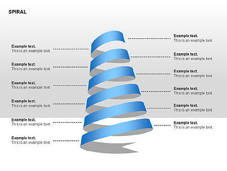 Spiral process chart collection, Deslizar 7, 00370, Diagramas de Etapas — PoweredTemplate.com
