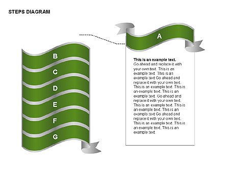 감기 테이프 단계 다이어그램 모음, 슬라이드 2, 00373, 단계 도표 — PoweredTemplate.com