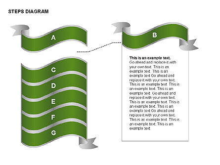 Collection de diagrammes des étapes de ruban adhésif, Diapositive 3, 00373, Schémas d'étapes — PoweredTemplate.com