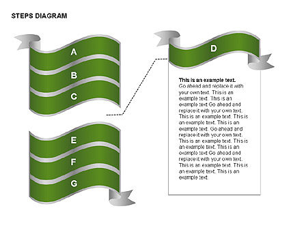 Collection de diagrammes des étapes de ruban adhésif, Diapositive 5, 00373, Schémas d'étapes — PoweredTemplate.com