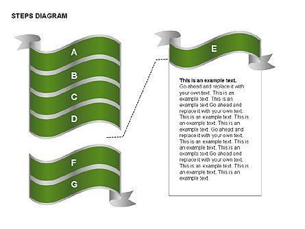Collection de diagrammes des étapes de ruban adhésif, Diapositive 6, 00373, Schémas d'étapes — PoweredTemplate.com