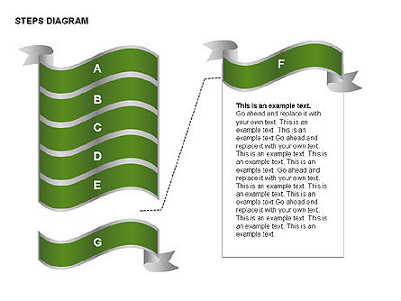 Collection de diagrammes des étapes de ruban adhésif, Diapositive 7, 00373, Schémas d'étapes — PoweredTemplate.com