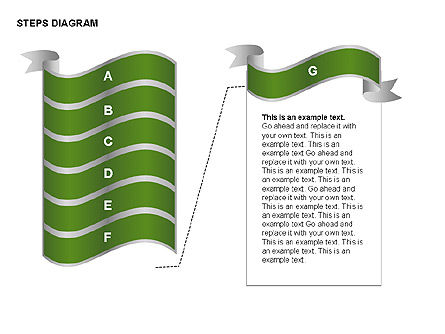 Collection de diagrammes des étapes de ruban adhésif, Diapositive 8, 00373, Schémas d'étapes — PoweredTemplate.com