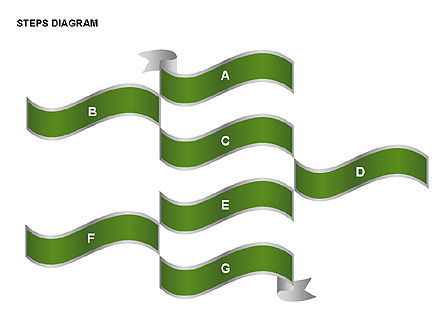 Collection de diagrammes des étapes de ruban adhésif, Diapositive 9, 00373, Schémas d'étapes — PoweredTemplate.com