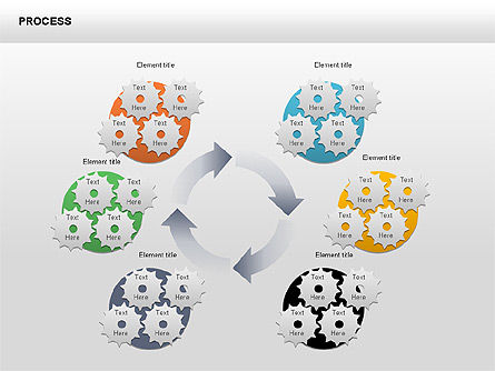 Process with Gears Chart Toolbox, Slide 4, 00377, Process Diagrams — PoweredTemplate.com