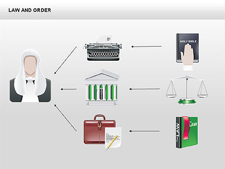 Colección de iconos legales, Diapositiva 10, 00379, Formas — PoweredTemplate.com